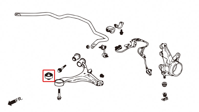 Front Lower Arm Bushing-compliance Honda