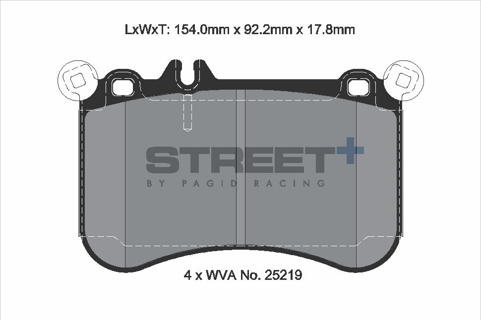 Pagid Racing Street+ Brake Pads - Front | T8116SP2001 - Pagid Racing brake pads