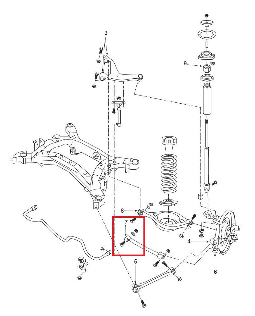 Rear Lower Arm Bushing Infiniti G series, Nissan Skyline, Z-series