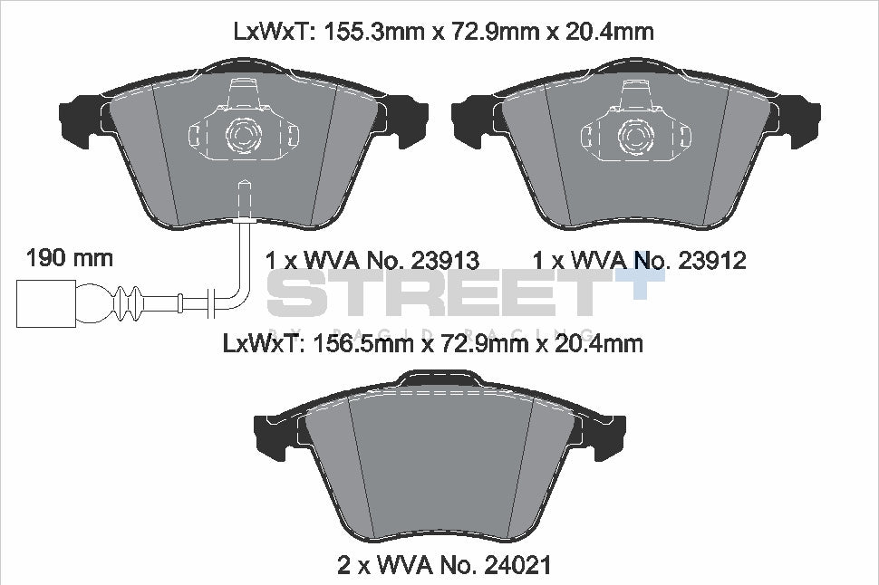 Pagid Racing Street+ Brake Pads - Front | T8048SP2001 - Pagid Racing brake pads