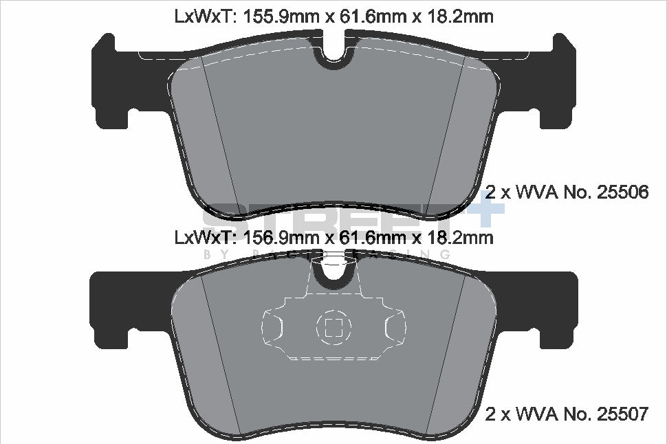 Pagid Racing Street+ Brake Pads - Front | T8119SP2001 - Pagid Racing brake pads