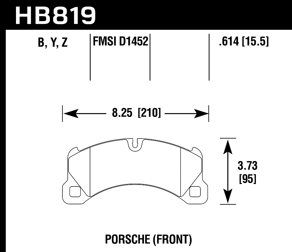 HB819B.614 - Hawk HPS 5.0 Brake Pads; Front