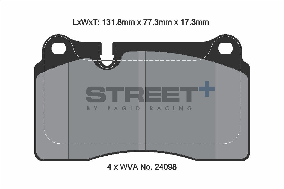 Pagid Racing Street+ Brake Pads - Front | T8299SP2001 - Pagid Racing brake pads