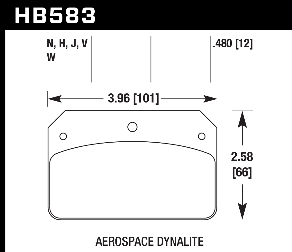 HB583F.480 - Hawk HPS Brake Pads;