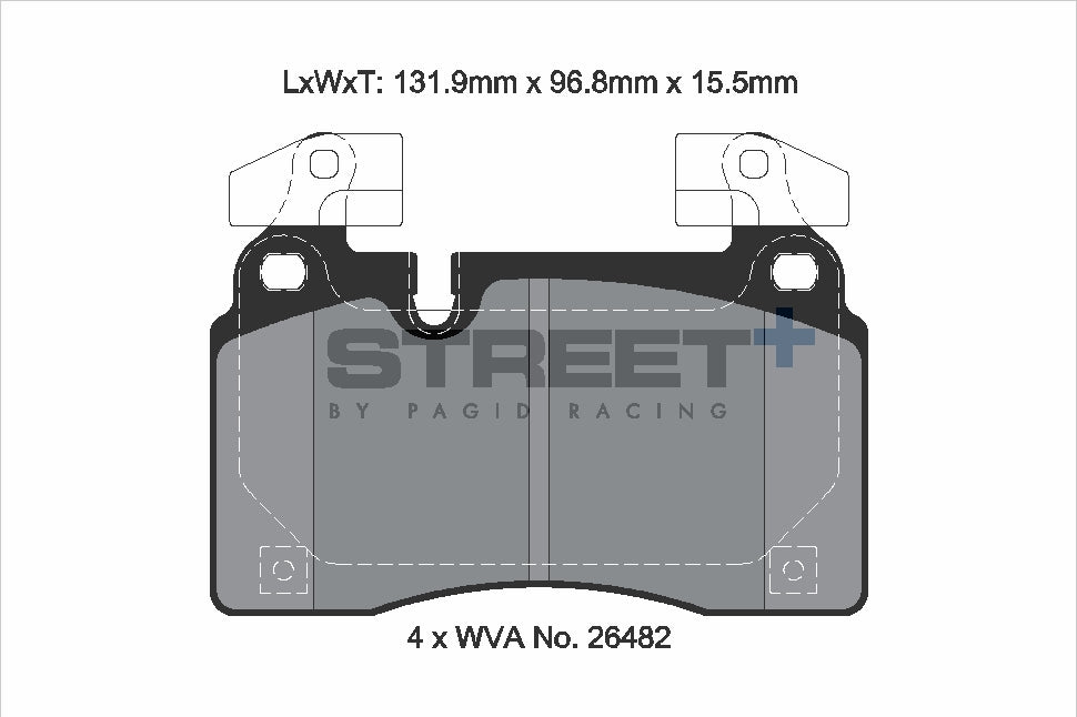 Pagid Racing Street+ Brake Pads - Front | T8312SP2001 - Pagid Racing brake pads