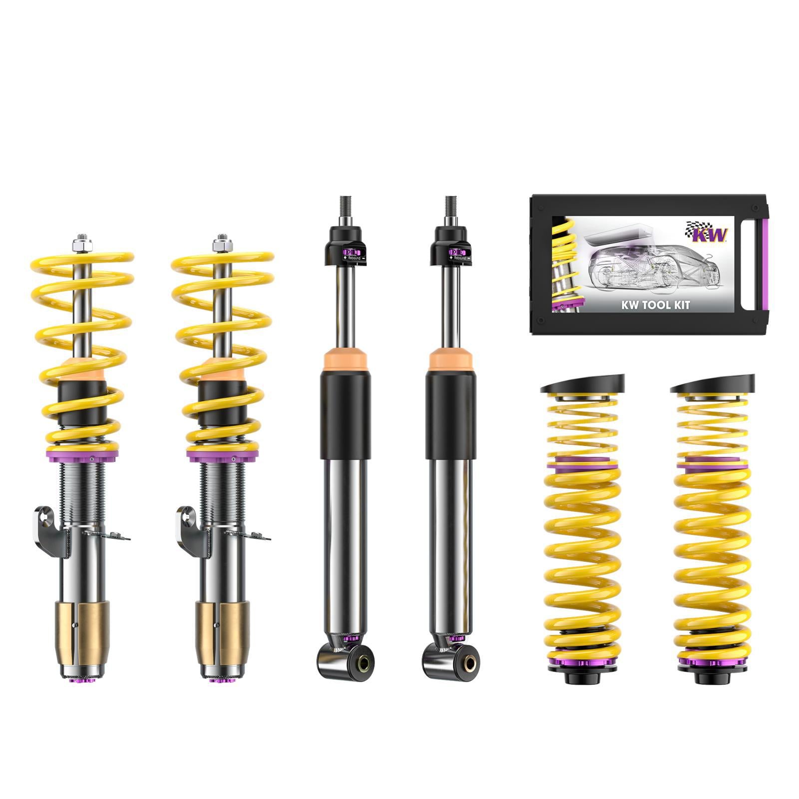 KW V3 coilover suspension BMW M2 F87 inox line adjustable damping performance suspension