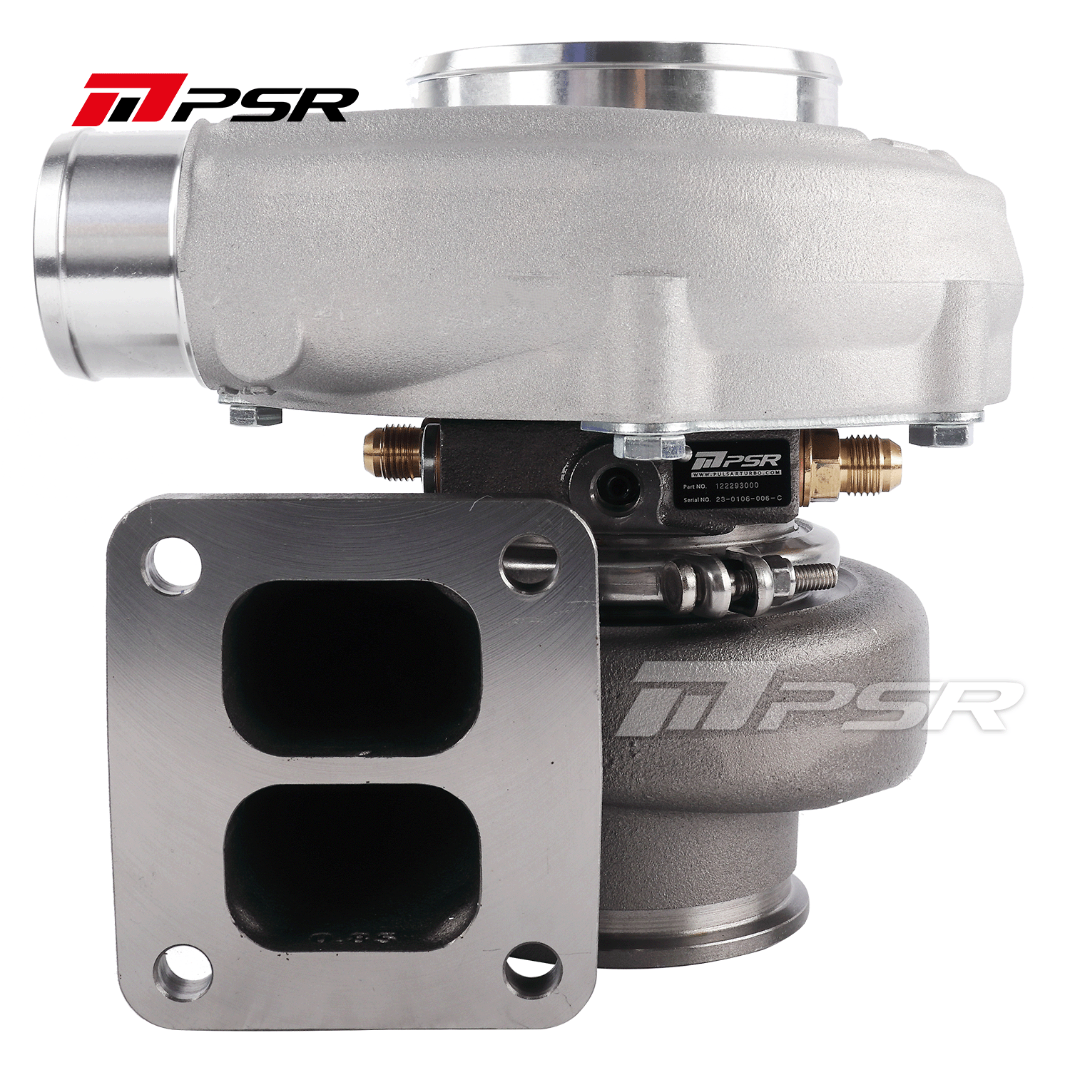 Pulsar Turbo PSR 5855A Curved Point Milled Compressor Wheel Dual Ball Bearing Turbocharger HP Rating 770 by Pulsar Turbo available at Torque Lab