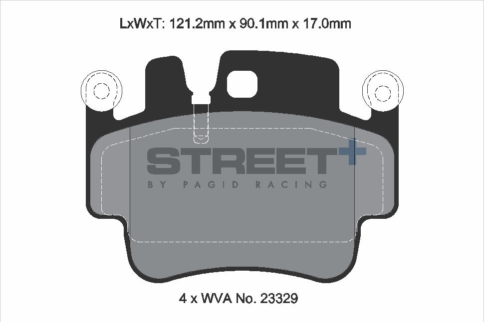 Pagid Racing Street+ Brake Pads - Front | T8028SP2001 - Pagid Racing brake pads