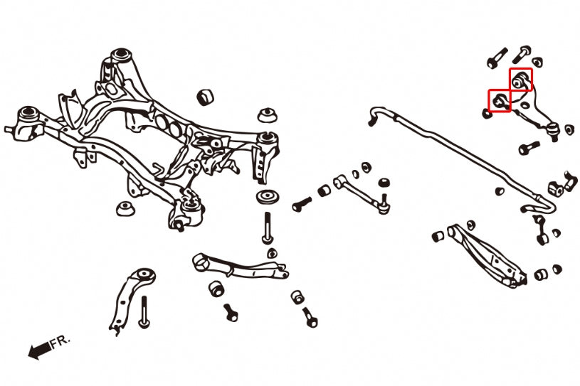 Rear Upper Arm Bushing Scion, Subaru, Toyota