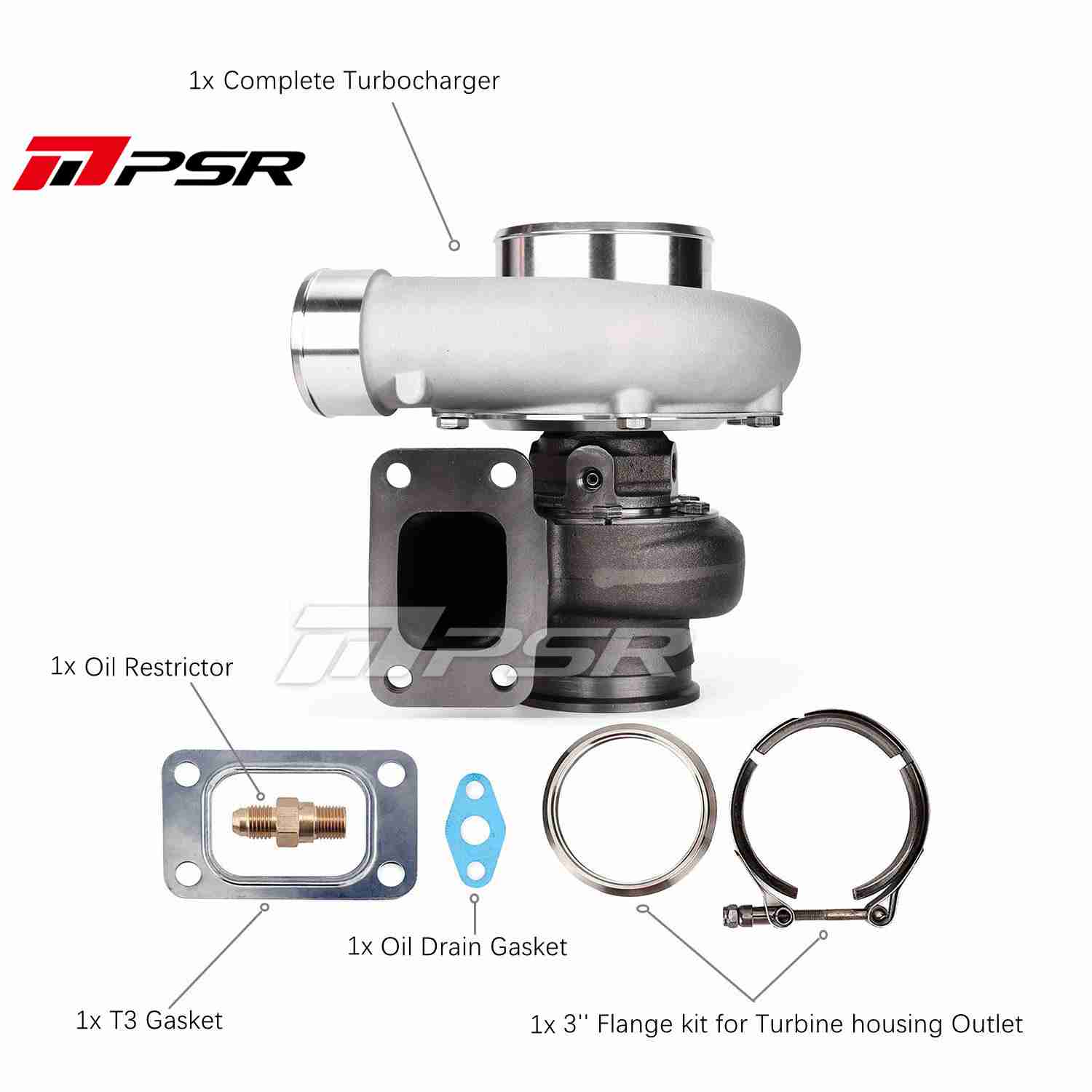 Pulsar Turbo PSR3584 GEN2 Dual Ball Bearing Turbocharger by Pulsar Turbo available at Torque Lab