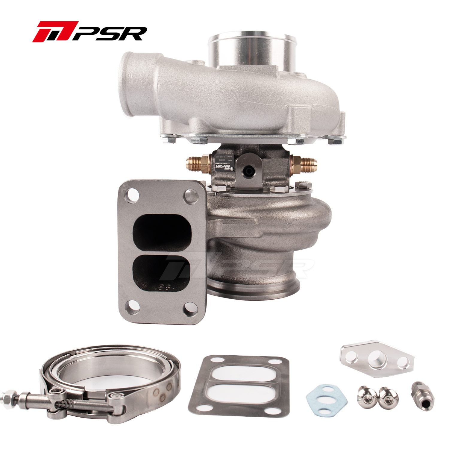 Pulsar Turbo PSR3582 Compact Dual Ball Bearing Turbocharger - T3 DIVIDED INLET, V-BAND OUTLET, 0.86A/R by Pulsar Turbo available at Torque Lab
