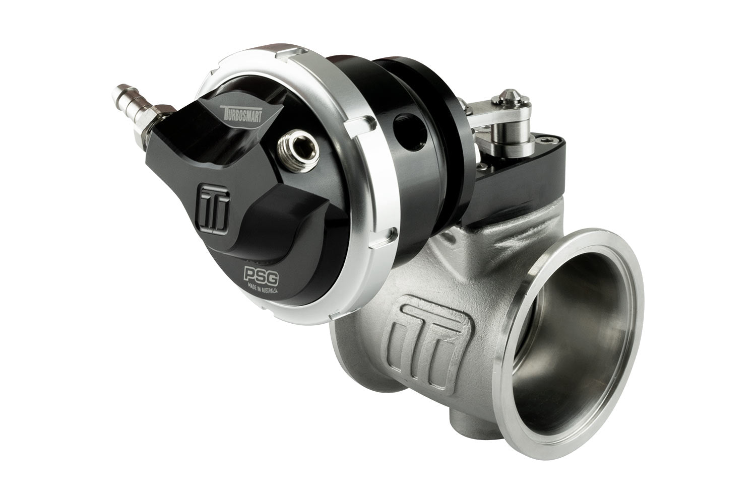 PSG50 Pneumatic Straight Gate 6psi Black by Turbosmart - performance upgrade from Torque Lab