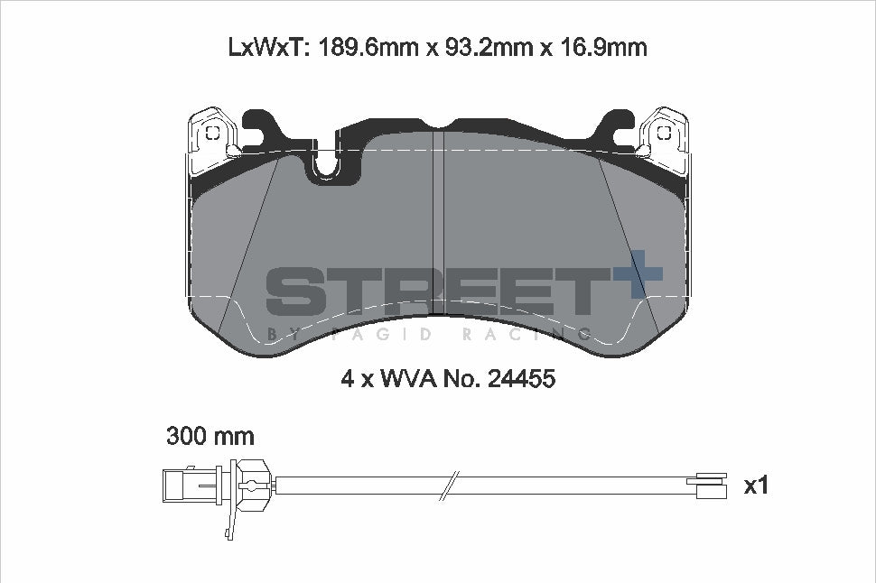Pagid Racing Street+ Brake Pads - Front | T8073SP2001 - Pagid Racing brake pads