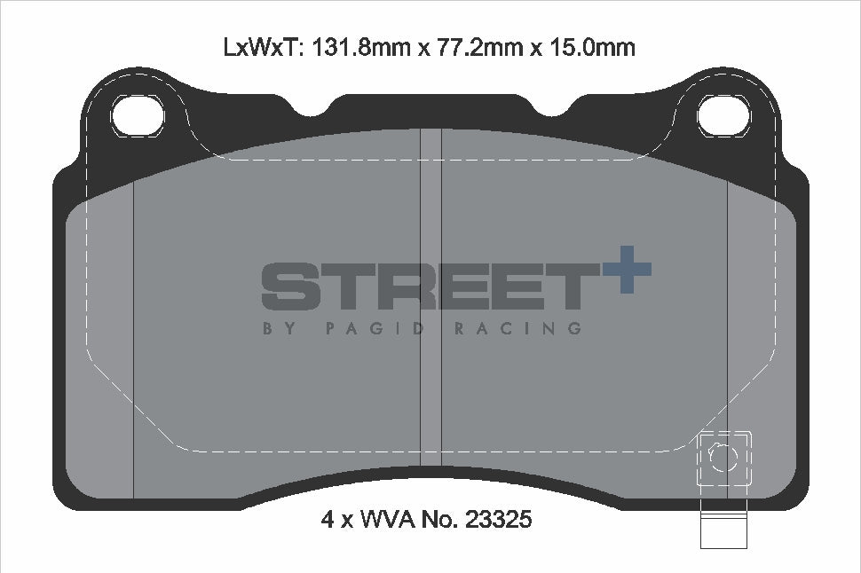 Pagid Racing Street+ Brake Pads - Front | T8026SP2001 - Pagid Racing brake pads