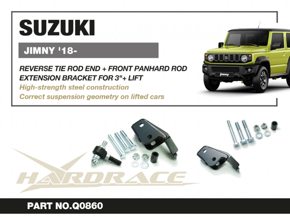 Reverse Tie Rod End + Front Panhard Rod Extension Bracket Suzuki Jimny