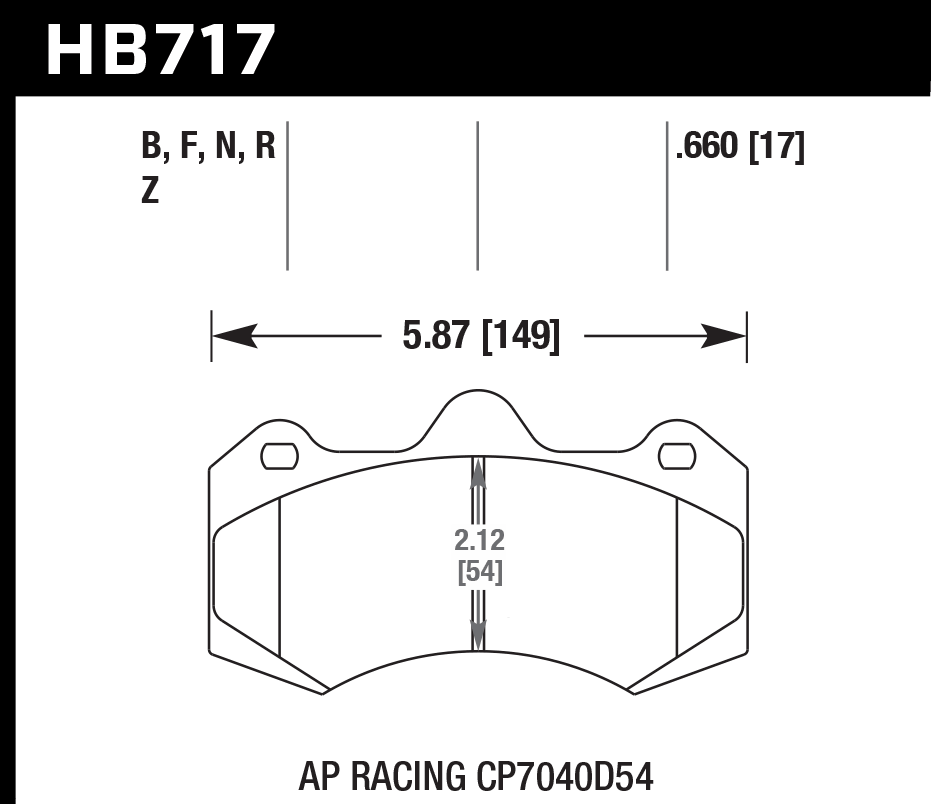 HB717B.660 - Hawk HPS 5.0 Brake Pads;