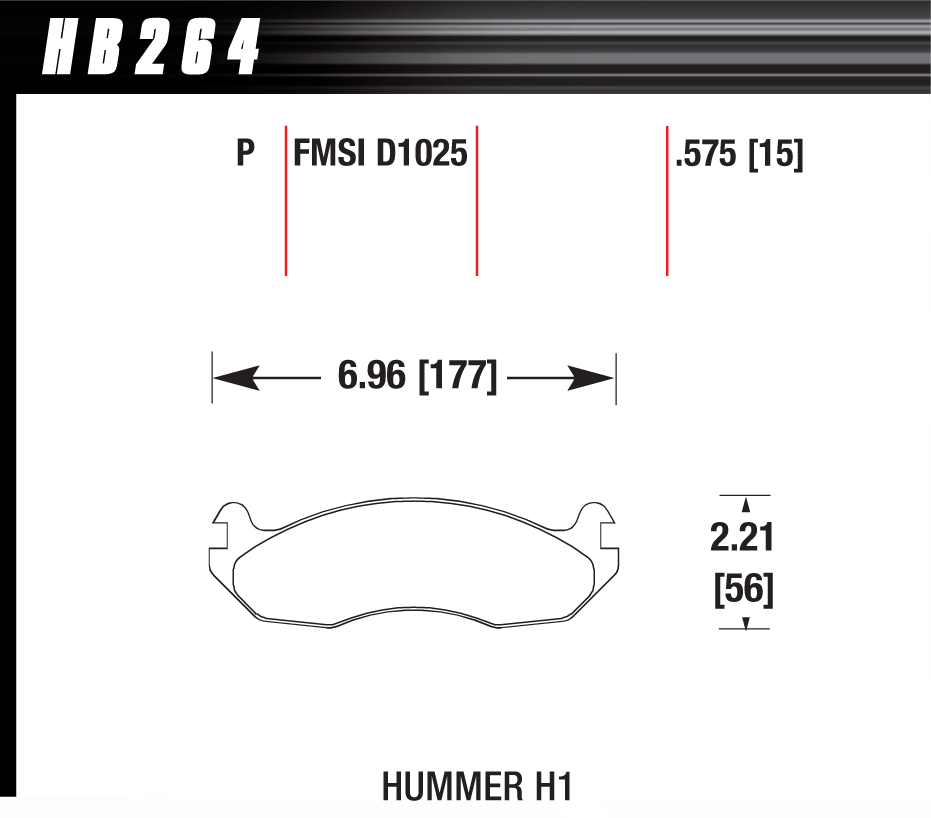HB264P.575 - Hawk SuperDuty Brake Pads; Front