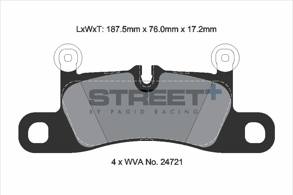 Pagid Racing Street+ Brake Pads - Rear | T8091SP2001 - Pagid Racing brake pads