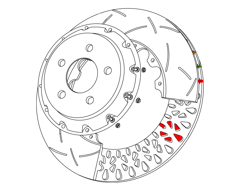 DBA52994GLDXS - 5000 Series XS Brake Rotor; Front