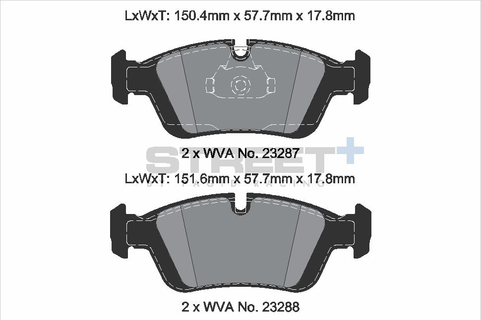 Pagid Racing Street+ Brake Pads - Front | T8168SP2001 - Pagid Racing brake pads