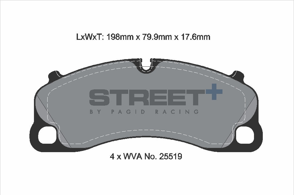Pagid Racing Street+ Brake Pads - Front | T8276SP2001 - Pagid Racing brake pads