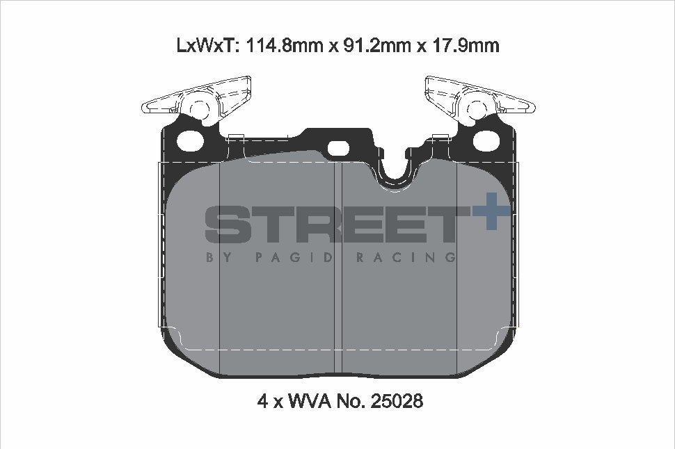 Pagid Racing Street+ Brake Pads - Front | T8194SP2001 - Pagid Racing brake pads