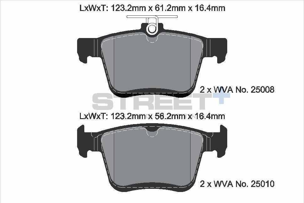 Pagid Racing Street+ Brake Pads - Rear | T8101SP2001 - Pagid Racing brake pads