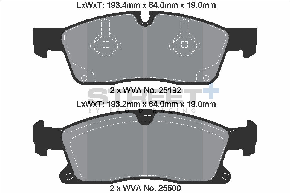 Pagid Racing Street+ Brake Pads - Front | T8112SP2001 - Pagid Racing brake pads