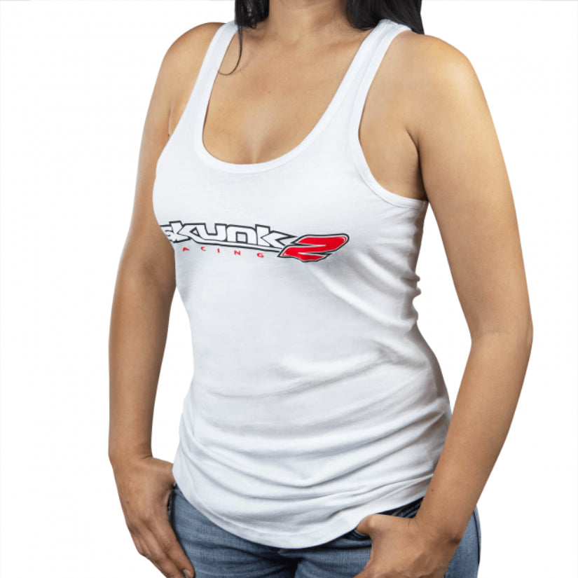 Skunk2 Go Faster Ladies Tank Top White MD