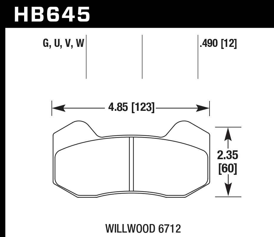 HB645B.490 - Hawk HPS 5.0 Brake Pads;