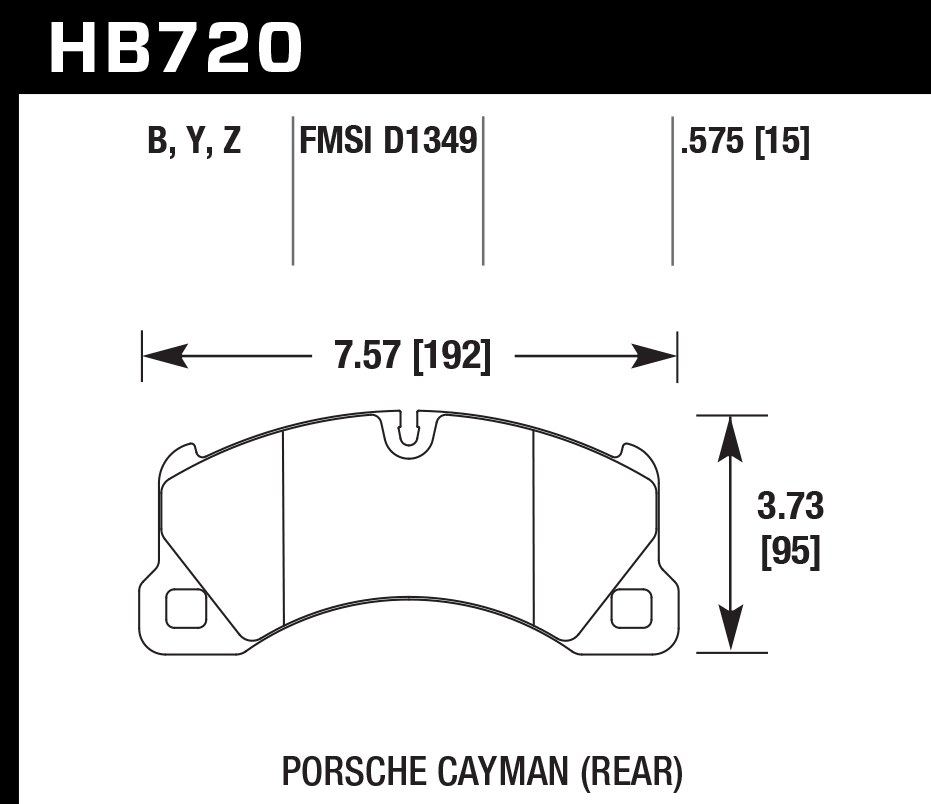 HB720B.575 - Hawk HPS 5.0 Brake Pads; Front