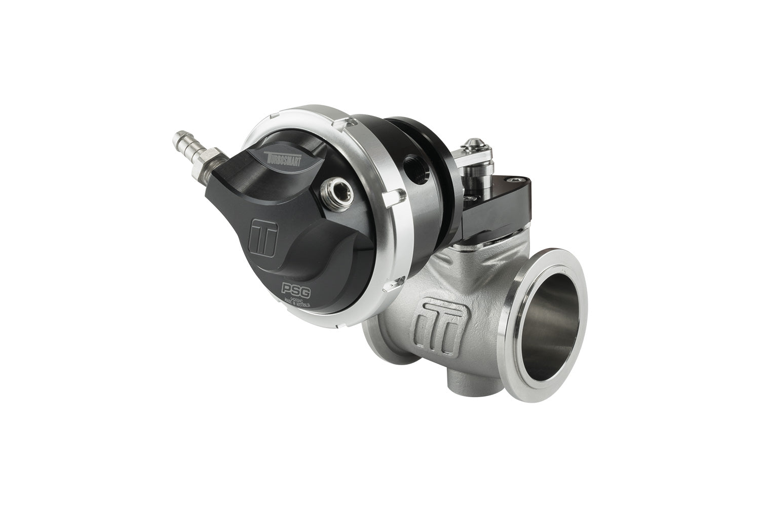 PSG40 Pneumatic Straight Gate 6psi Black by Turbosmart - performance upgrade from Torque Lab