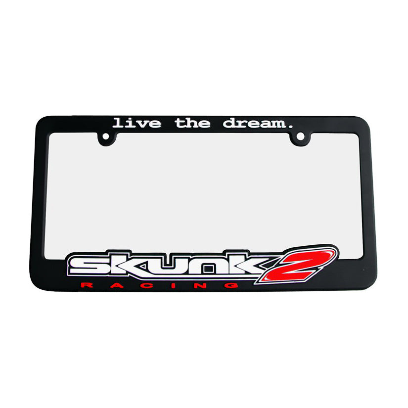 SKUNK2 LIVE THE DREAM US LICENSE PLATE FRAME