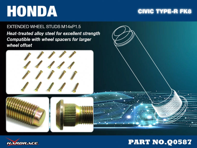 Extended Wheel Stud Honda Civic