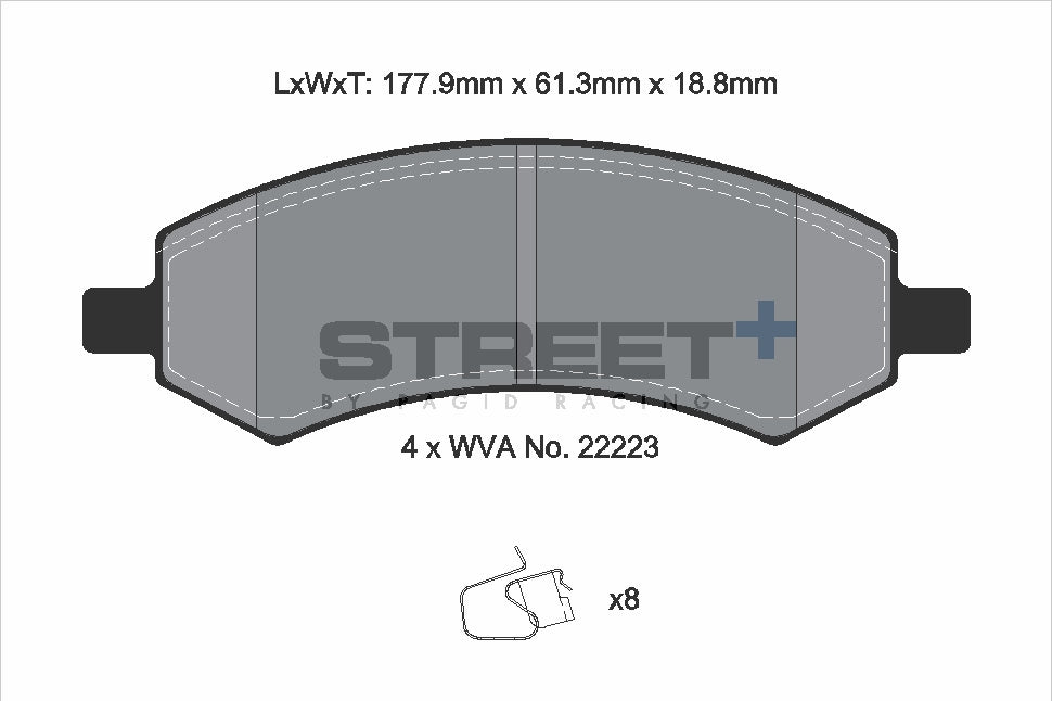 Pagid Racing Street+ Brake Pads - Front | T8136SP2001 - Pagid Racing brake pads