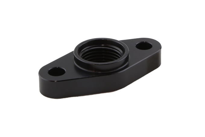Billet Turbo Drain adapter with Silicon O-ring. 50.8mm Mounting Holes - T3/T4 style fit. by Turbosmart - performance upgrade from Torque Lab