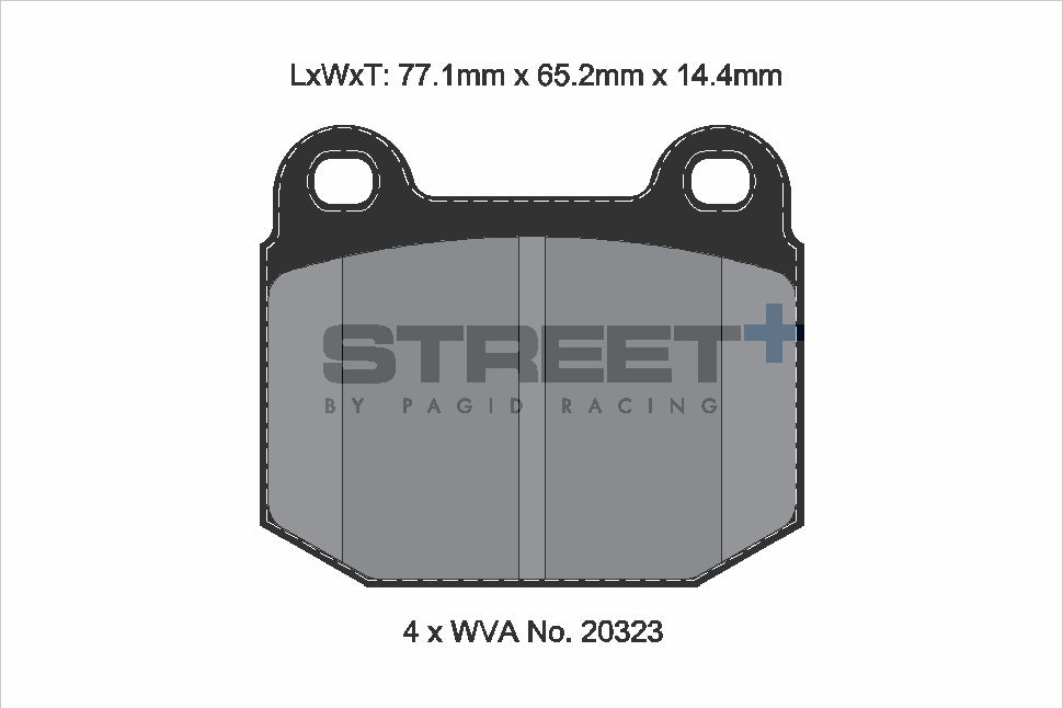 Pagid Racing Street+ Brake Pads - Front | T8148SP2001 - Pagid Racing brake pads