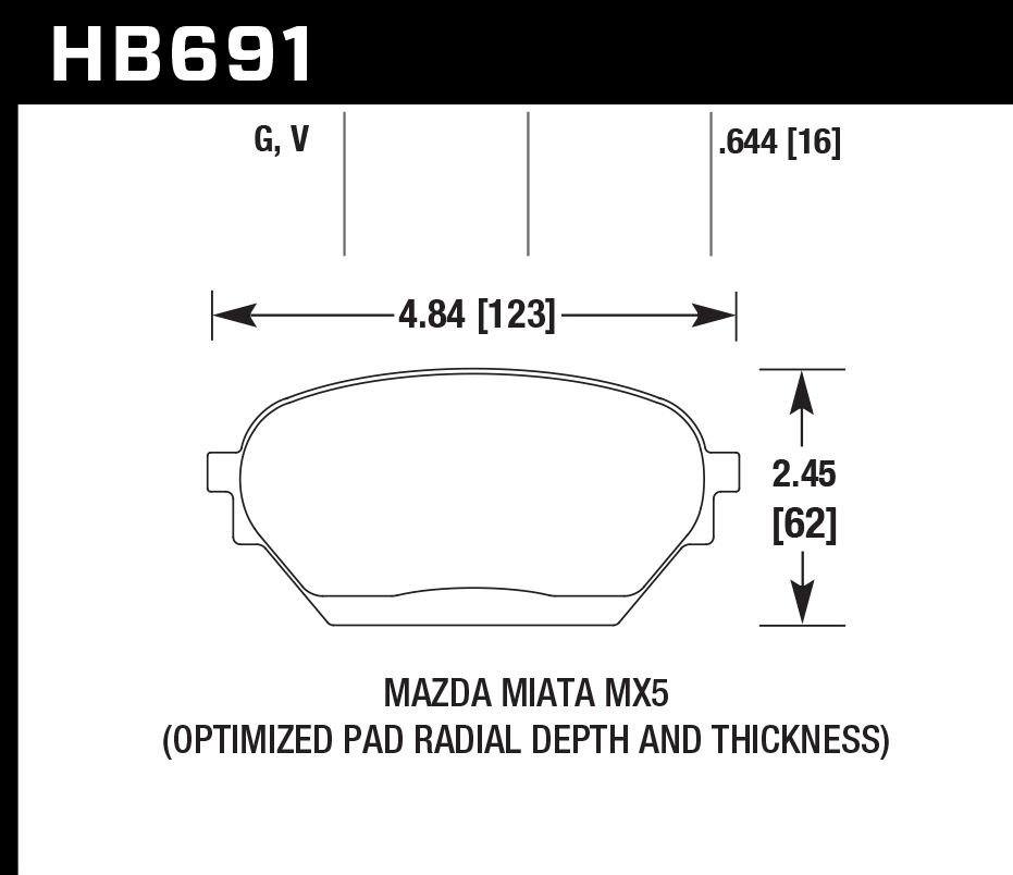 HB691G.644 - Hawk DTC-60 Brake Pads;