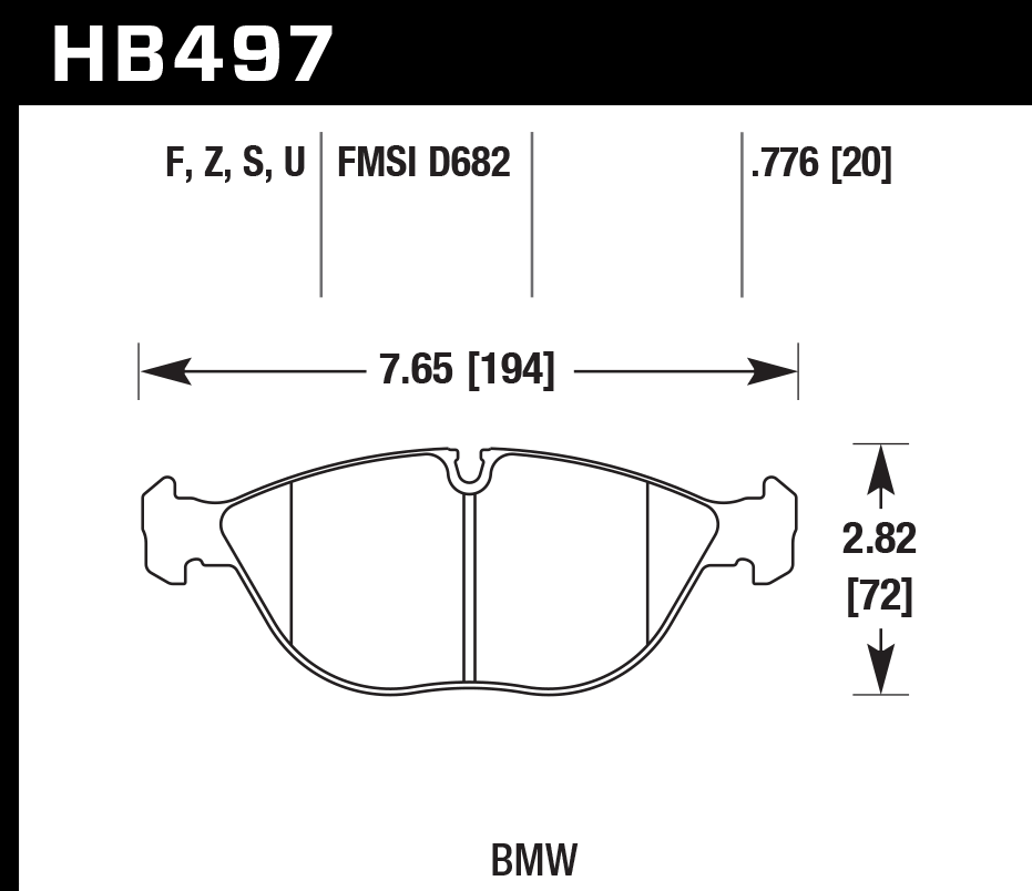 HB497G.776 - Hawk DTC-60 Brake Pads; Front