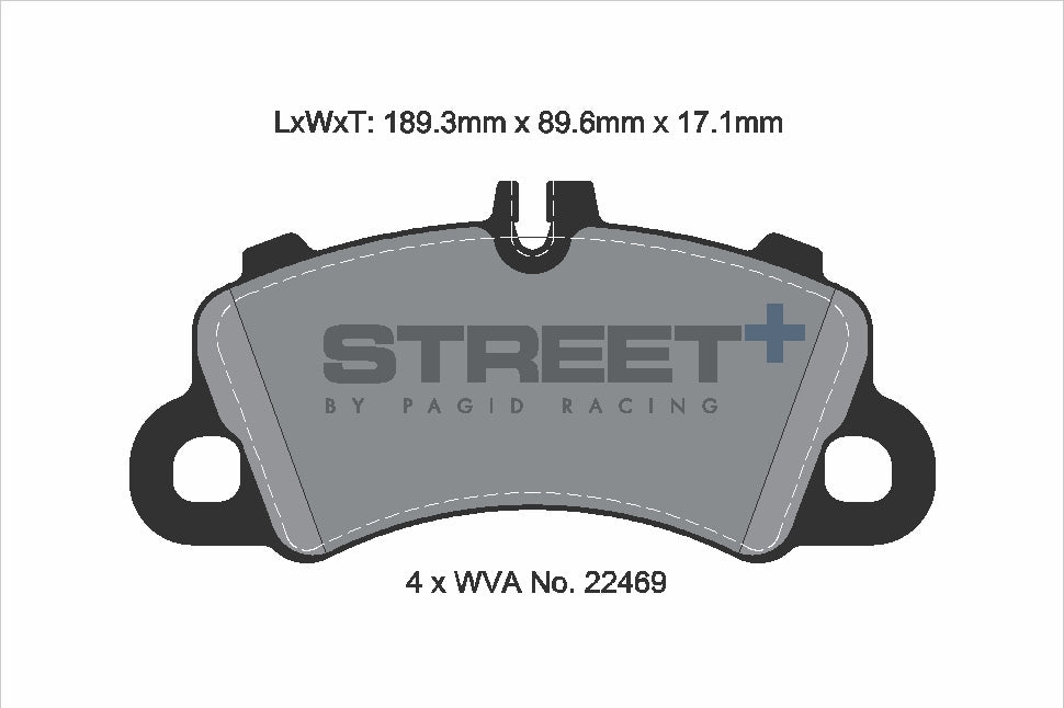 Pagid Racing Street+ Brake Pads - Front | T8271SP2001 - Pagid Racing brake pads