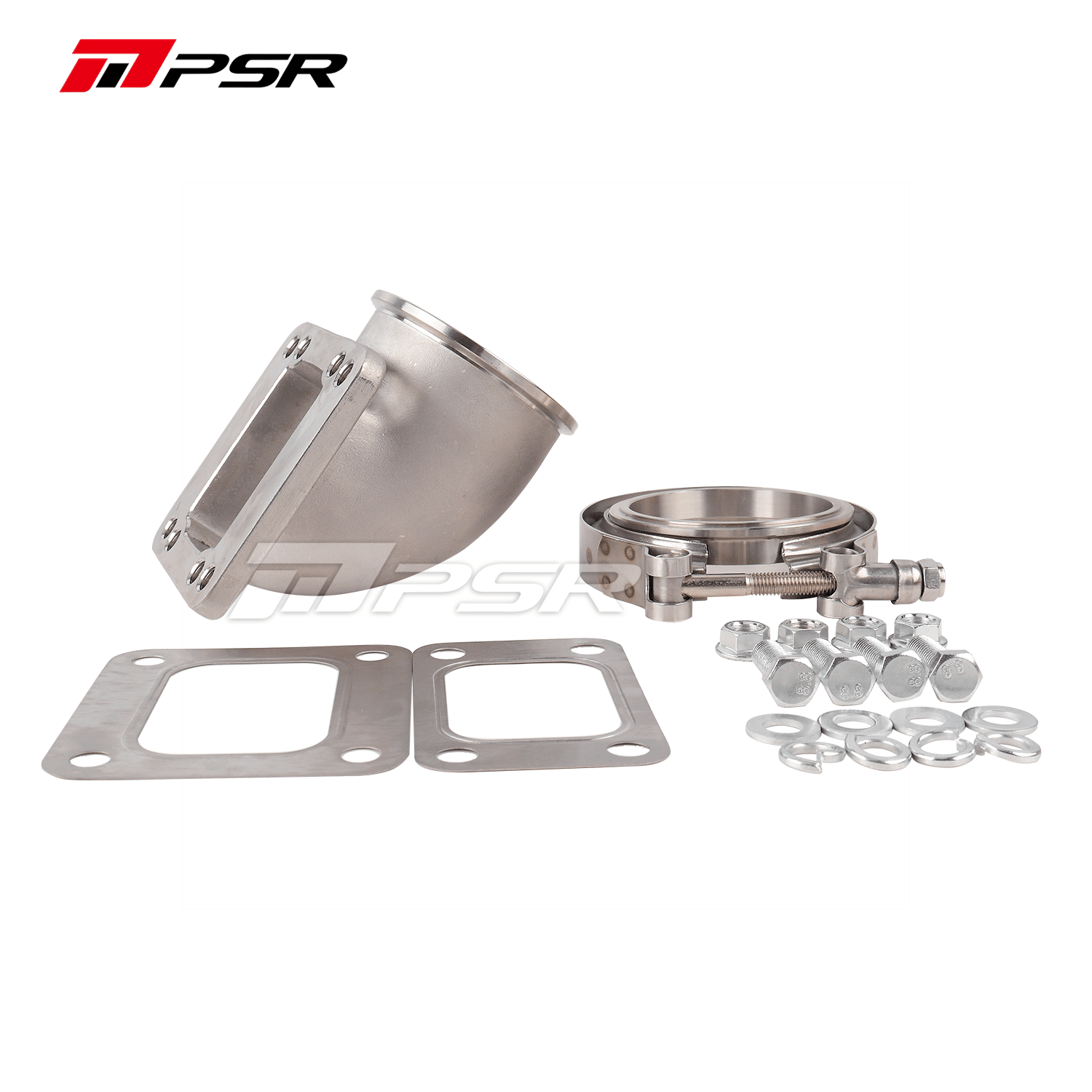 Pulsar Turbo PSR 90 Degree Elbow Adapter T3/T4 3'' Vband Stainless Steel by Pulsar Turbo available at Torque Lab