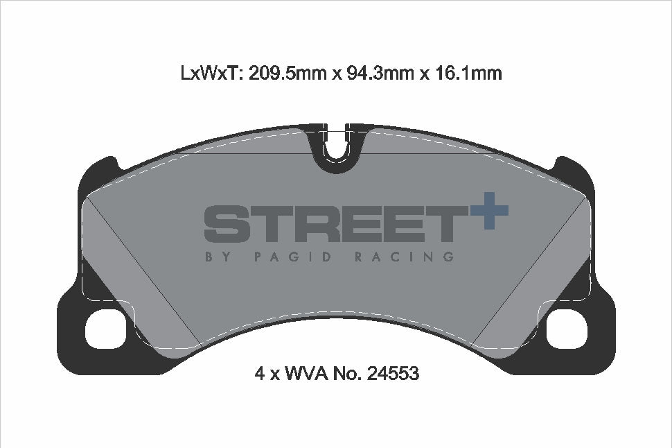 Pagid Racing Street+ Brake Pads - Front | T8077SP2001 - Pagid Racing brake pads