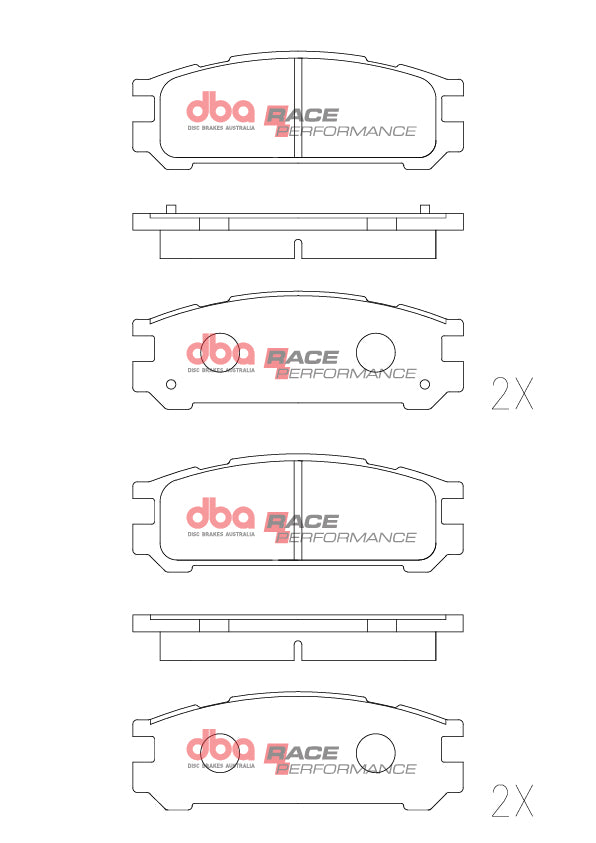 DB1186RP - DBA Racing Performance Brake Pads; Rear