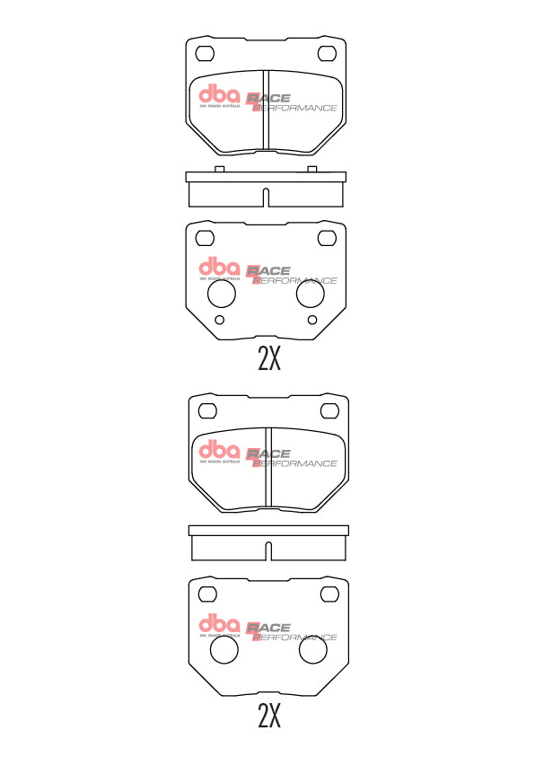 DB1220RP - DBA Racing Performance Brake Pads; Rear