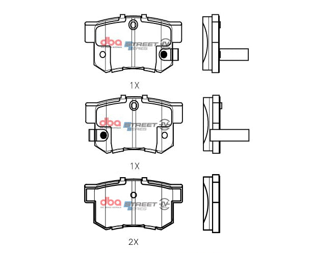 DB1265SSEV - DBA Street Series EV Brake Pads; Rear