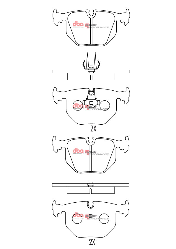 DB1397RP - DBA Racing Performance Brake Pads; Rear