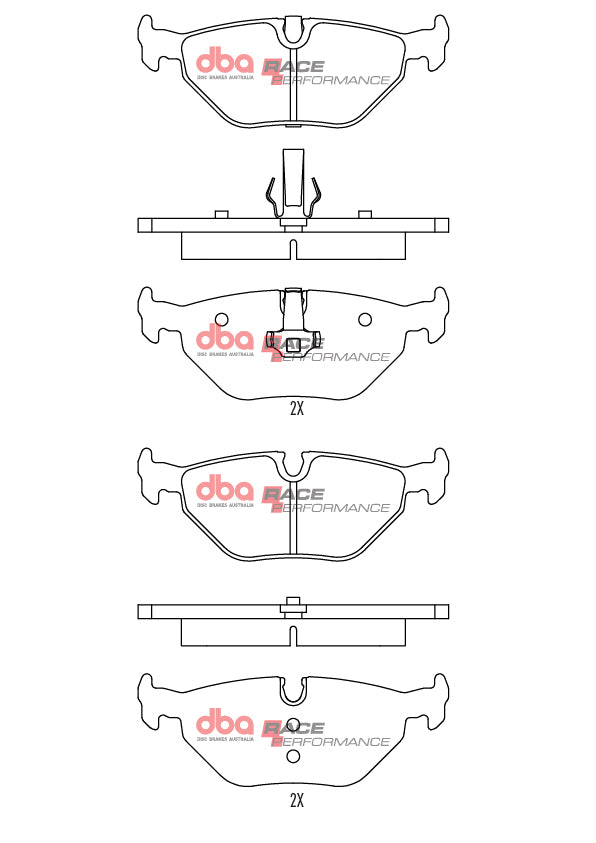 DB1415RP - DBA Racing Performance Brake Pads; Rear
