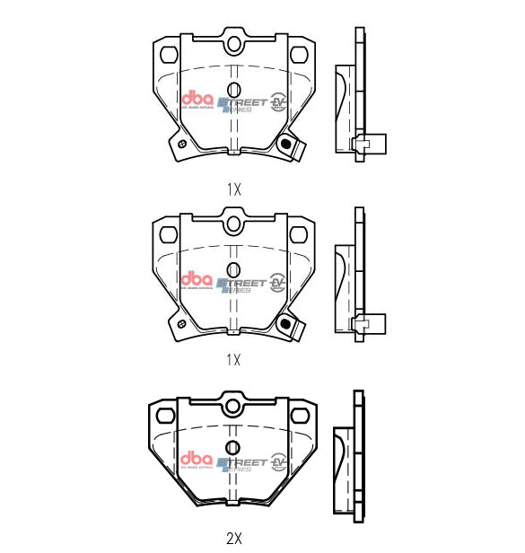 DB1429SSEV - DBA Street Series EV Brake Pads; Rear