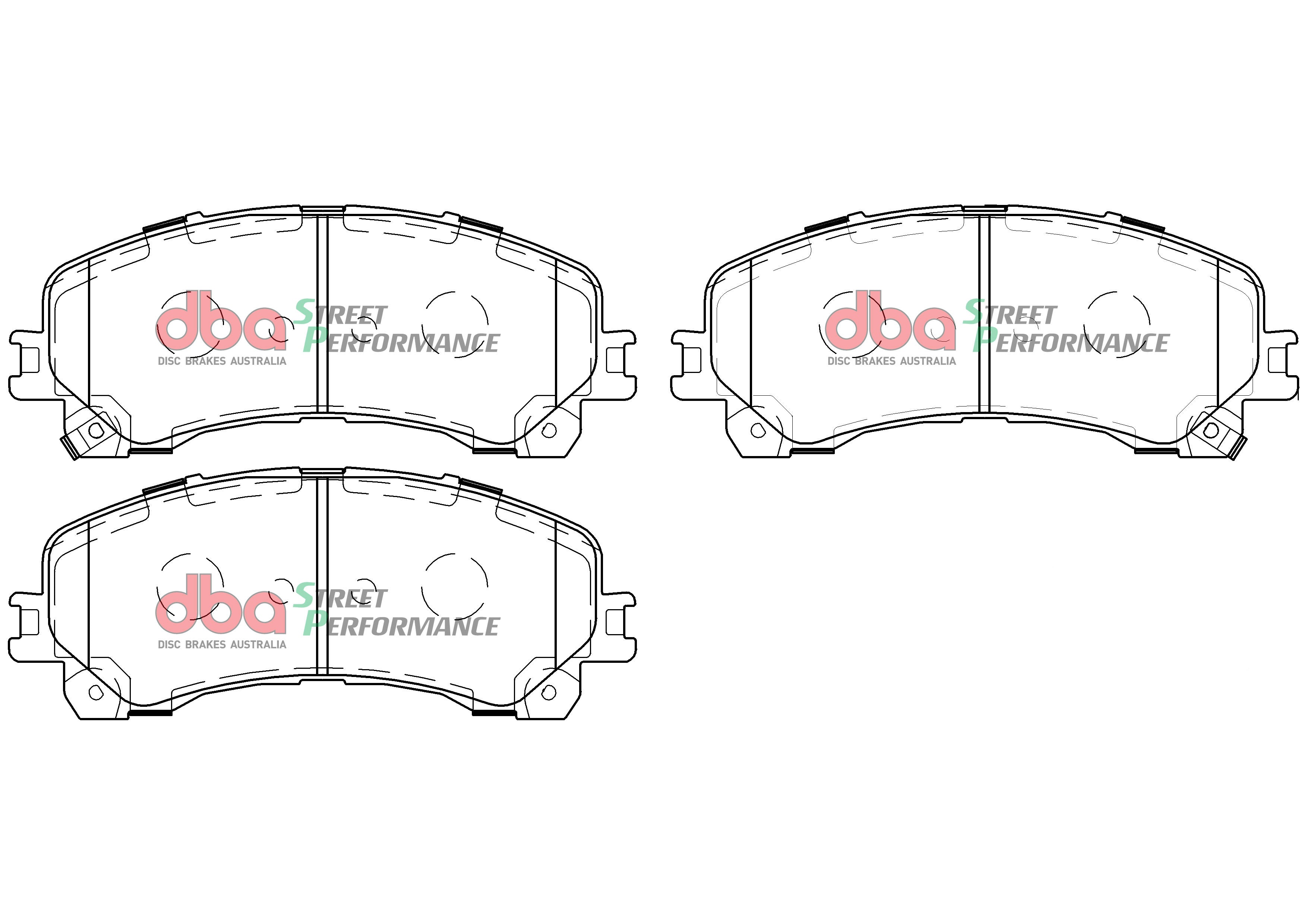 DB15000SP - DBA Street Performance Brake Pads; Front