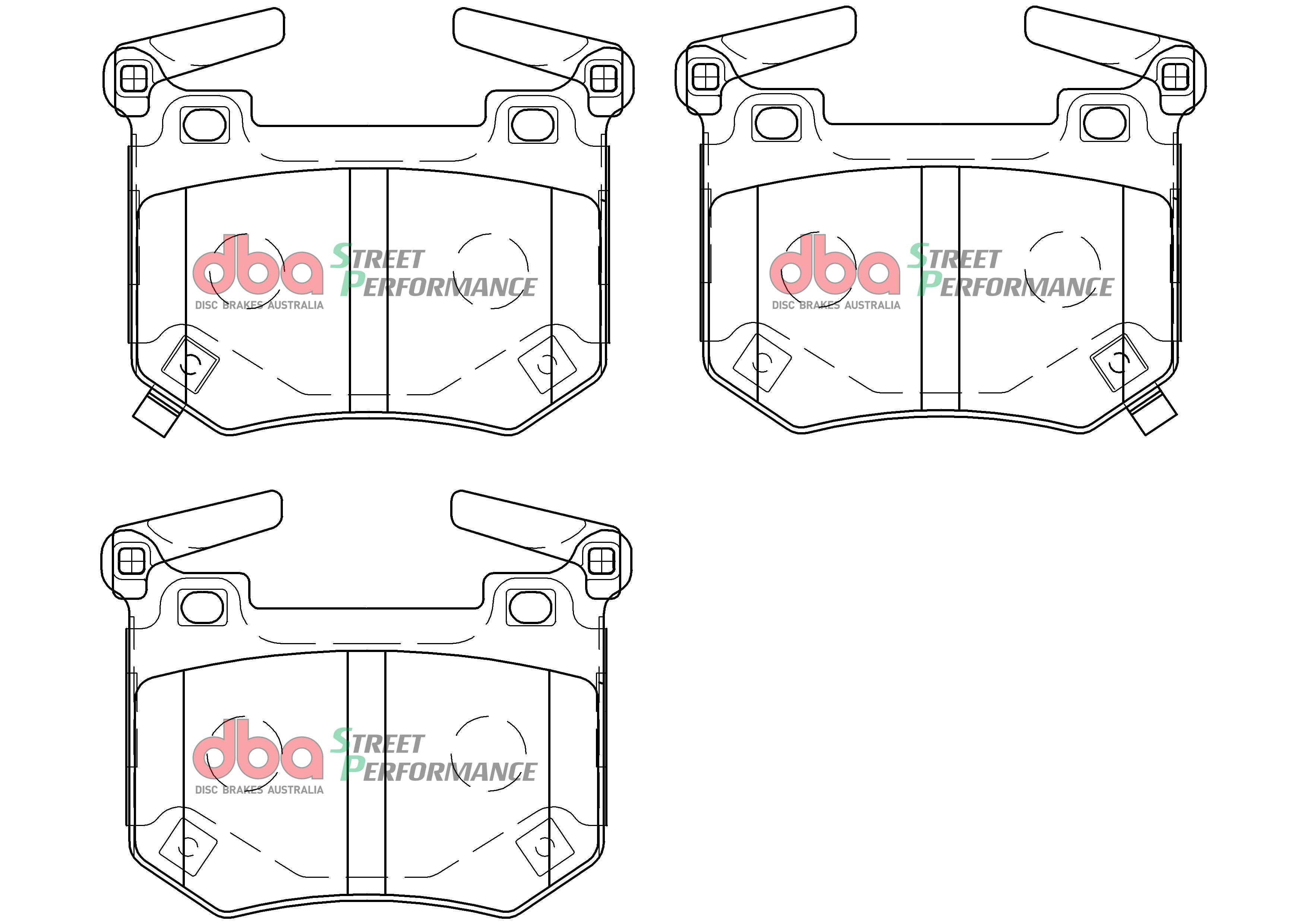DB15004SP - DBA Street Performance Brake Pads; Rear